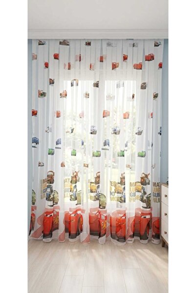 NOBLE New Season Cars Children's Room t Sheer Curtain İ