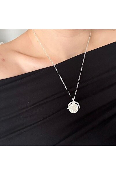 Alice İsstanbul Silver Matte Stone Vintage Necklace