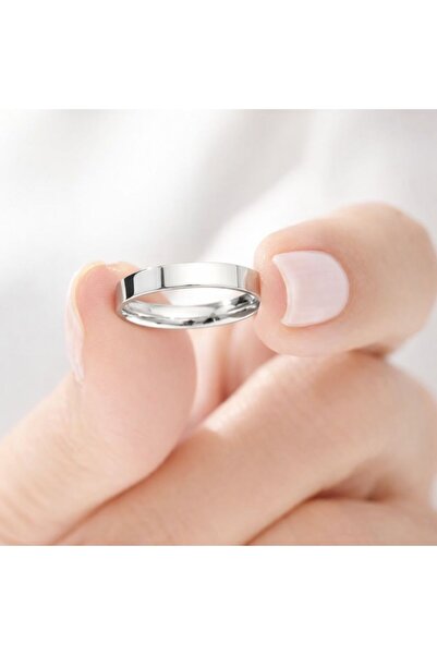 MirariTakıAtölyesi 3 mm 925 Ayar Gümüş Alyans Yüzük – Düz Parlak Minimal Unis...