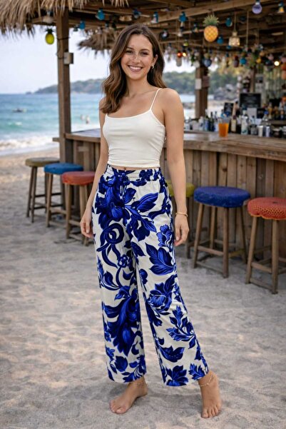 forte bella Patterned Casual Viscose Trend Pants
