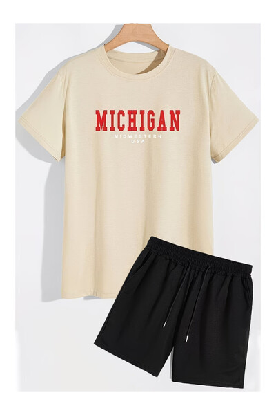 PENTHİLUS Men's Oversized Shorts Set - Men's Two-Piece Set