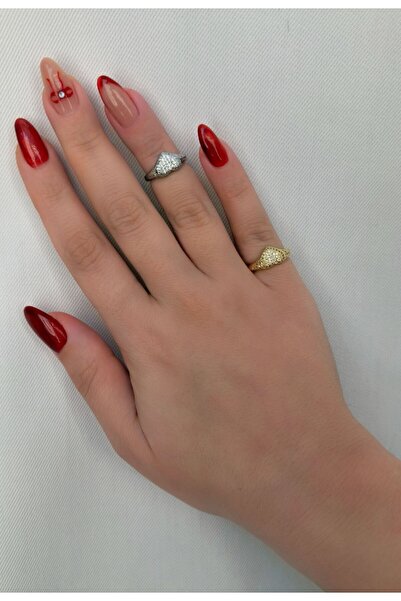 Store خاتم ديفا تشارم بتصميم قلب لامع وأنيق قابل للتعديل