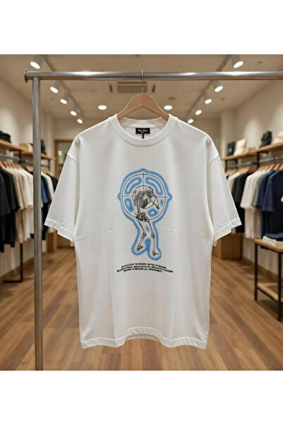 playwear Tricou cu decolteu rotund, cu imprimeu Skeleton Engagement Table, 10...