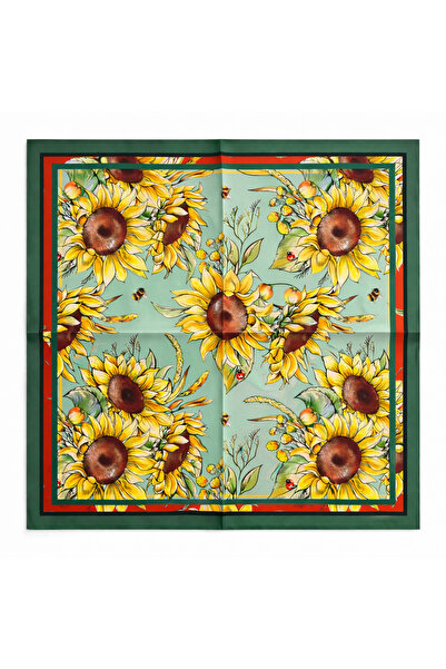 KUMSAL AKSESUAR Desenli Fular Bandana 55x55cm