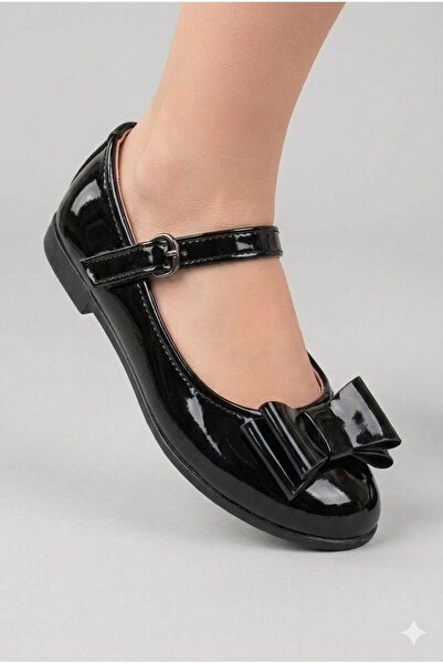 NeSe Shoes Papion detaliu cu fundă Fetiță balerini , talpă ortopedică