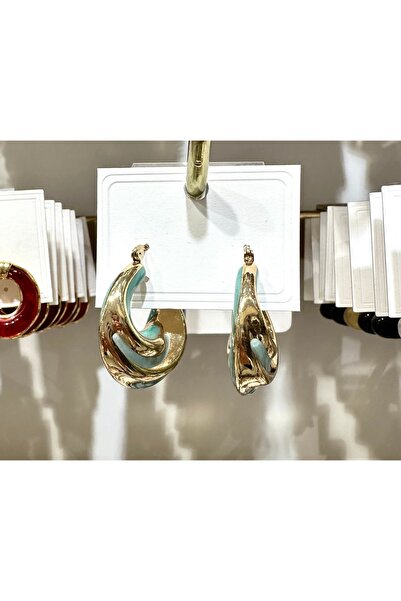 GLOW ACCESSORIES BAE Stainless Steel Thick Pearlescent Hoop Earrings