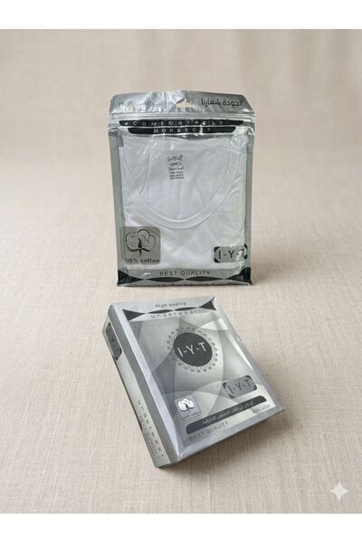 ALnama Men's white undershirts, 100% Cotton , 12 pieces (dozen)