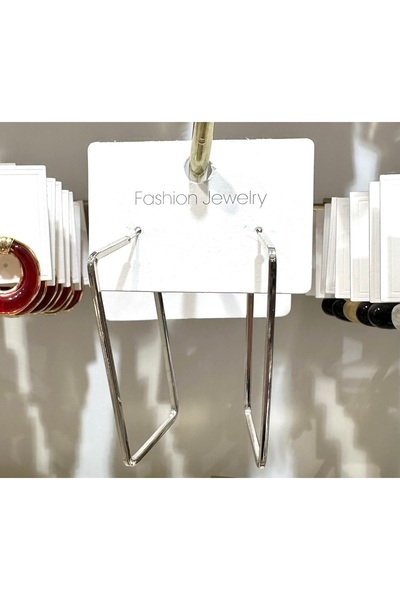 GLOW ACCESSORIES BAE Stainless Silver Hypoallergenic Rectangular Earrings