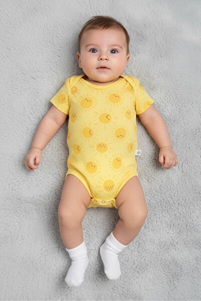 Exer Saucer Toddlers Girl 3Pcs Graphic Print Short Sleeve Bodysuits, Multicolor