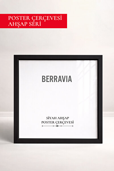BERRAVIA Siyah Ahşap Çerçeveli Poster Çerçeve, Kare Çerçeve, Resim Çerçevesi ...