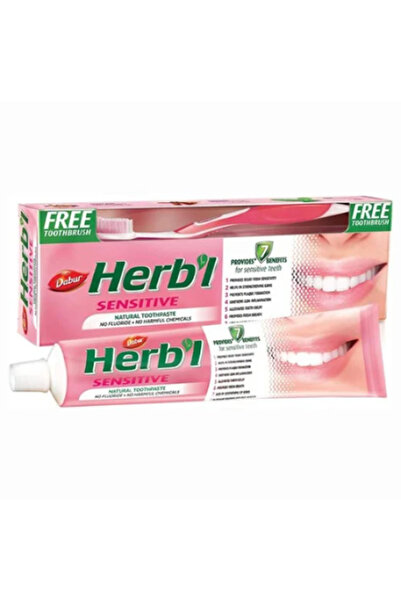 Dabur Herbal Toothpaste for Sensitive Teeth 150g + Free Toothbrush