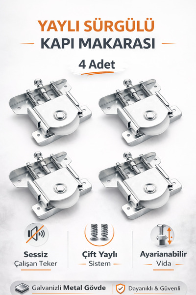 DESIPHON Sürgülü Dolap Kapak Mekanizması Tekerleği 80 Kg Kapasiteli Gardırop ...