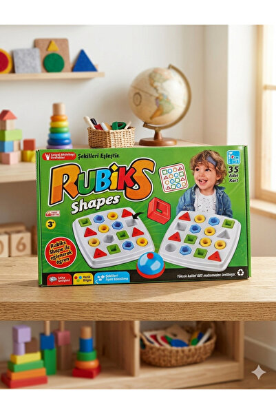 POLHAUSE Rubik's Shapes Şekil Eşleştirme ve Zeka Oyunu - Renkli Bloklu Zihins...