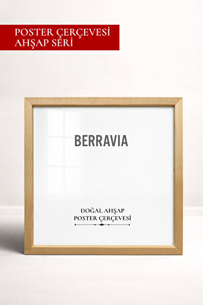 BERRAVIA Doğal Ahşap Çerçeveli Poster Çerçeve, Kare Çerçeve, Resim Çerçevesi ...