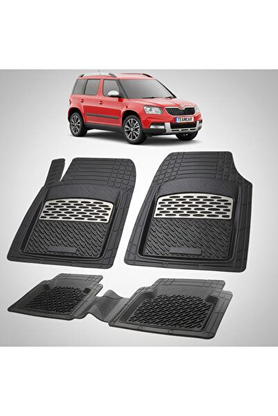 TEAMCAR Συμβατά πατάκια δαπέδου Skoda Yeti I 2009-2017 | Ασημί