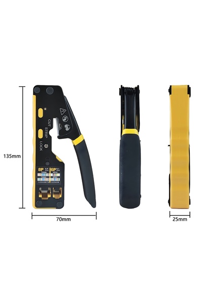 SpeedUF Ağ Seti: EZ RJ45 Pense Cat6 + Network Tester RJ45 RJ11 + Ekstra Bıçak Hediyeli 🚀