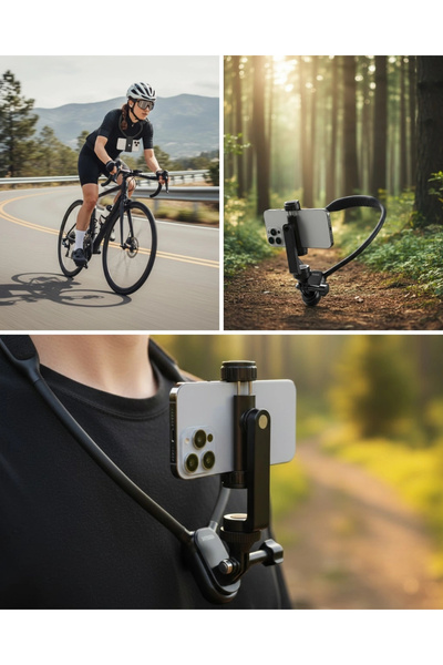 Epilons Flexible Silicone Neck Mount Phone Holder Live Streaming and Vlog Sho...