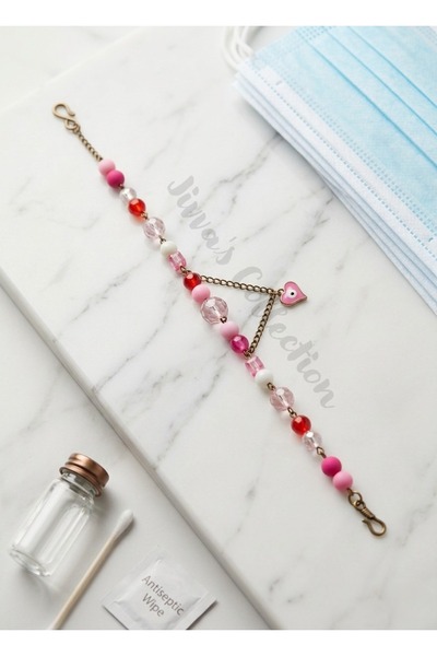 Jivva's Collection Special Design. Stylish Mask Holder with Colorful Stones. ...