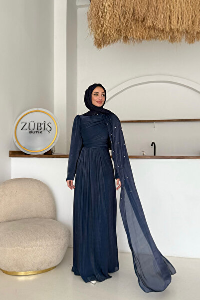ZENKA GİYİM Nisa Zarif Pelerinli Tesettür Abiye