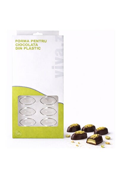 Top Ingrediente Chocolate Mold - Pralines - Oval - 16 Cavities - Plastic Mold
