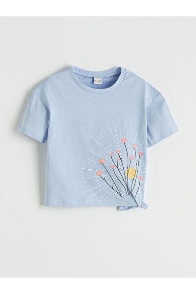LC Waikiki RMZ GİYİM FARKIYA تي شيرت بناتي مطبوع بياقة روبا