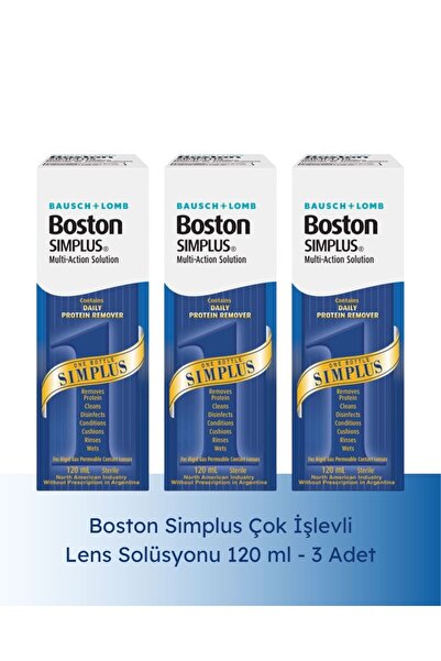 Bausch & Lomb Boston Simplus Lens Solüsyonu 120 ml3 Lü Paket