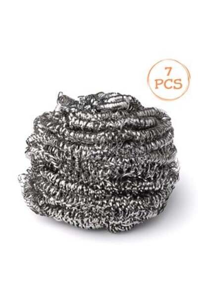 HARMA Set 7 Bureți din Sârmă pentru Curățare, Îndepărtează Grăsimea Arsă și M...