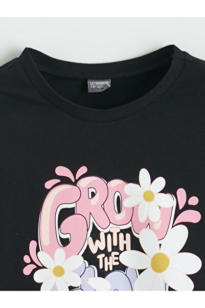LC Waikiki Crew Neck Printed Girl's T-Shirt