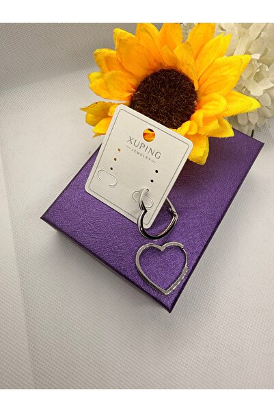 XUPING JEWELRY Jeweler's Series Heart Model Hoop Steel Earrings