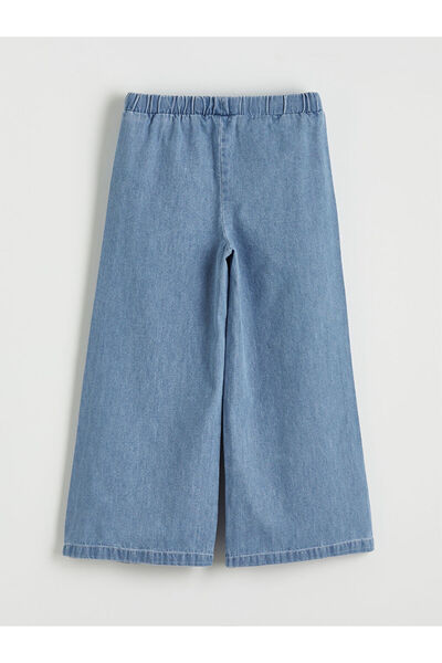 LC Waikiki Wideleg Girl's Jeans Trousers with Elastic Waist