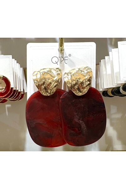GLOW ACCESSORIES BAE Qpe Stainless Steel Gold Detail Acrylic Vip Earrings