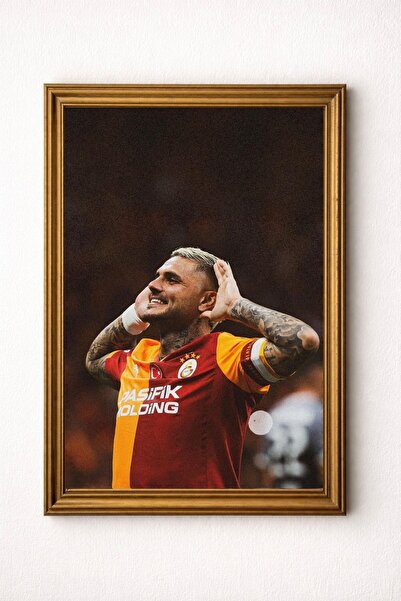 BuzzDesigns Sarı Kırmızı Taraftar Coşkusu Futbol Duvar Tablosu – Çerçeve Seçe...