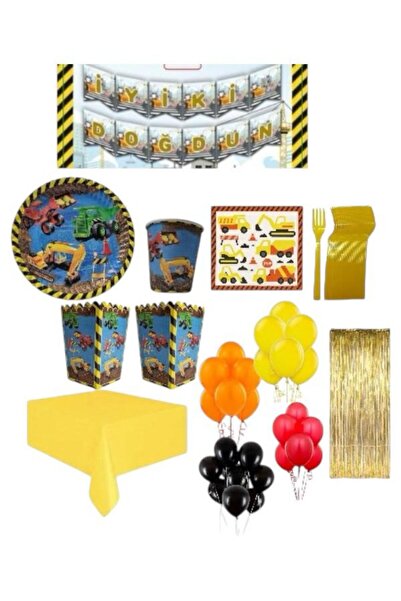 CAVAŞ sun hat Set de decorațiuni pentru ziua de naștere, conceptul Constructi...