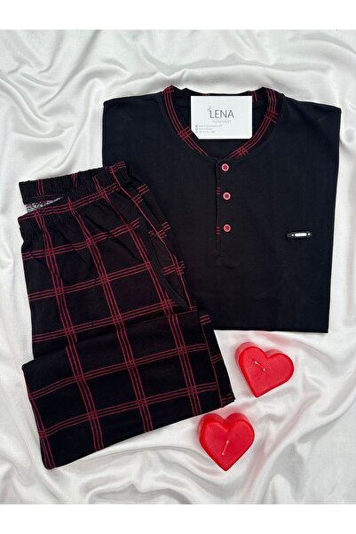 Lena Homewears Men's Short Sleeve Pajama Set