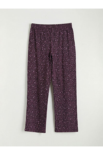 LC Waikiki Дамски пижамен долнище с ластик в талията и мотив в лилаво от GÜLİ...