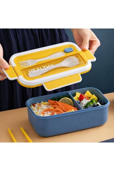 OEM Caserolă Alimentară 1100 ml cu Tacâmuri Incluse – Lunch Box pentru Birou,...