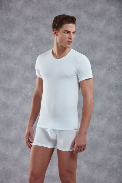 Doreanse Men's Modal / Cotton V-Neck Short Sleeve Tshirt