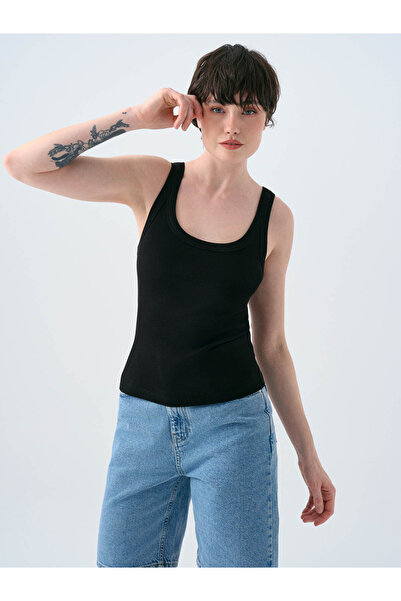 Loft Black Women's Sleeveless T-Shirt Lf2038440