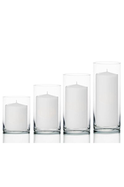 İV BLUE PURPLE Set of 4 Glass Vases