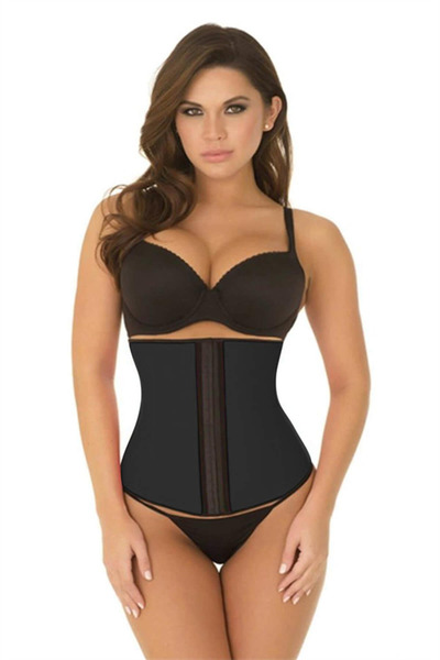 Aria's Closet . .T Black Mi 9161 Sweat-Absorbing Agrafl Waist Corset