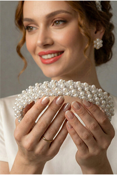 SavBrand Special Design White Pearl Maternity Crown – Maternal Crown, Hospita...