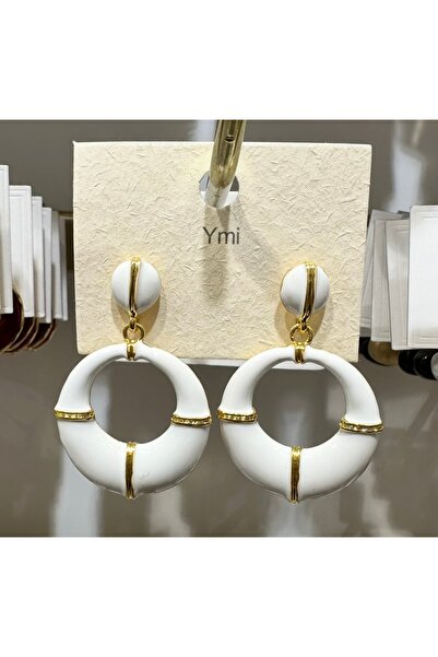 GLOW ACCESSORIES BAE Stainless Steel Vip Zra Model Gold Striped Dangle Earrings