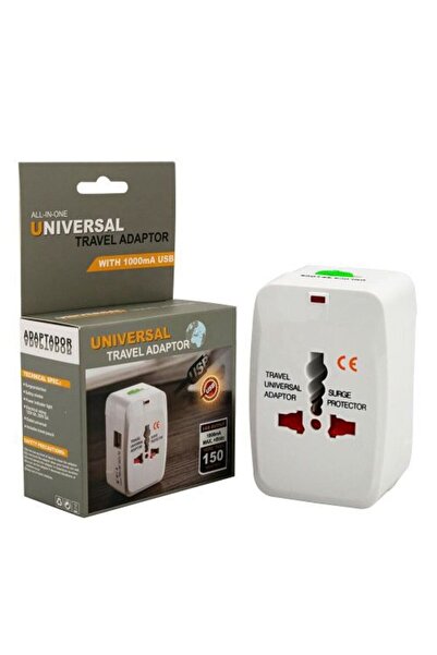 Generic All-in-One Universal International Travel Power Adaptor with USB Port