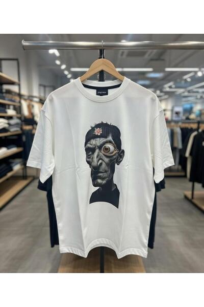 playwear Tricou cu guler rotund, cu imprimeu, 100% bumbac, croială normală, p...