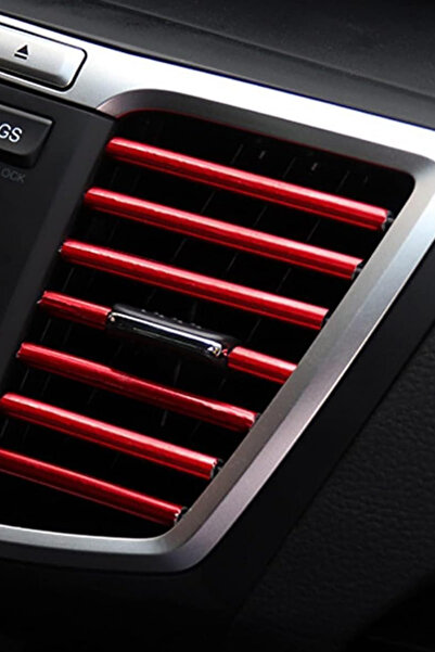 Nicevia شريط حبل لتزيين السيارة بطول قماش مجدّل متر، مطلي بالنيكل باللون الأحمر