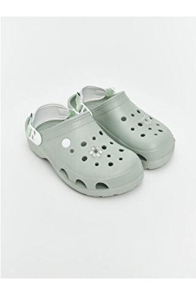 LC Waikiki Modanova Sezon Green Flower Printed Women's Beach Sandals I