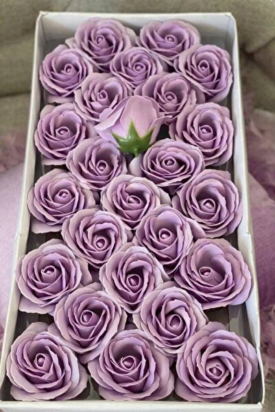 OEM Scented soap roses 8 cm Dark purple