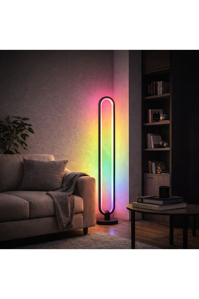 Led Floor lamp LOOP RGBIC+W, 12W, remote control 3–5 m, 240 (120+120), 104.5 ...