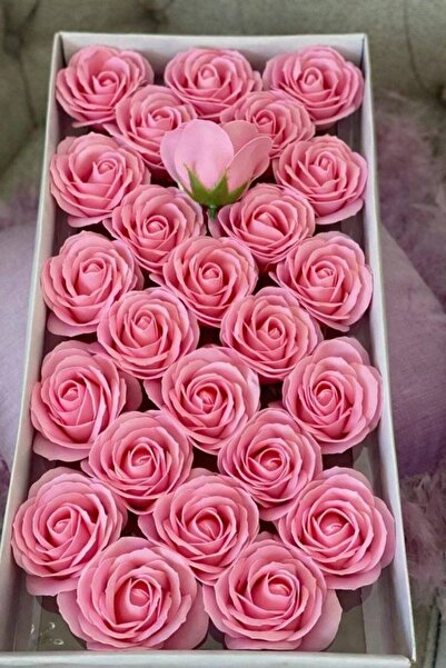 OEM Scented soap roses 8 cm Medium pink