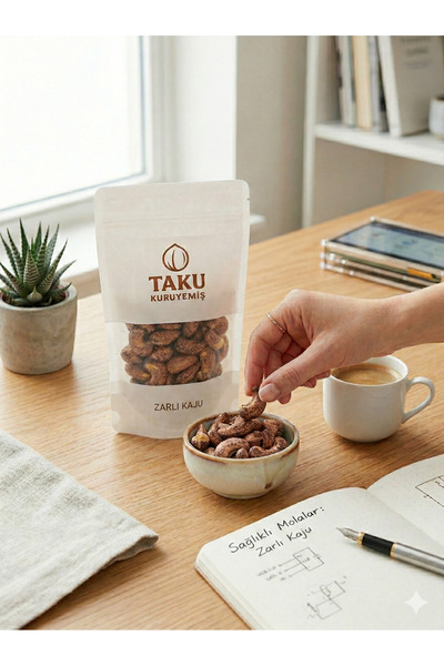 TAKU Taze Kuruyemiş Zarlı Kaju 150 gr - Yağsız Fırınlanmış, Tok Tutan Sağlıkl...